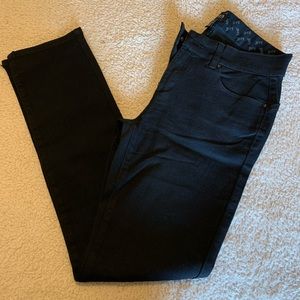 Black straight leg jeans